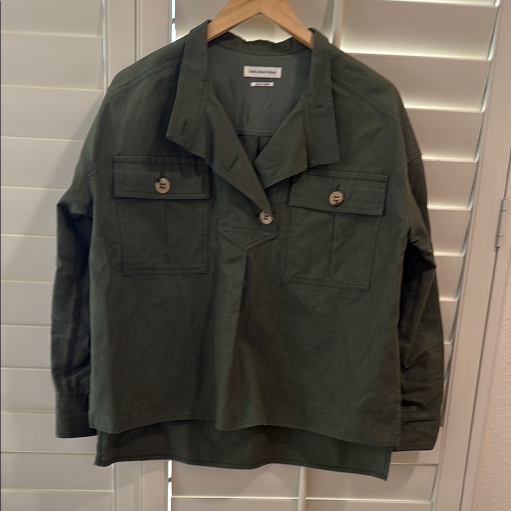 Isabel Marant Etoile Twill Green Army Top